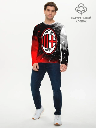 Мужской лонгслив базовый / AC MILAN / МИЛАН