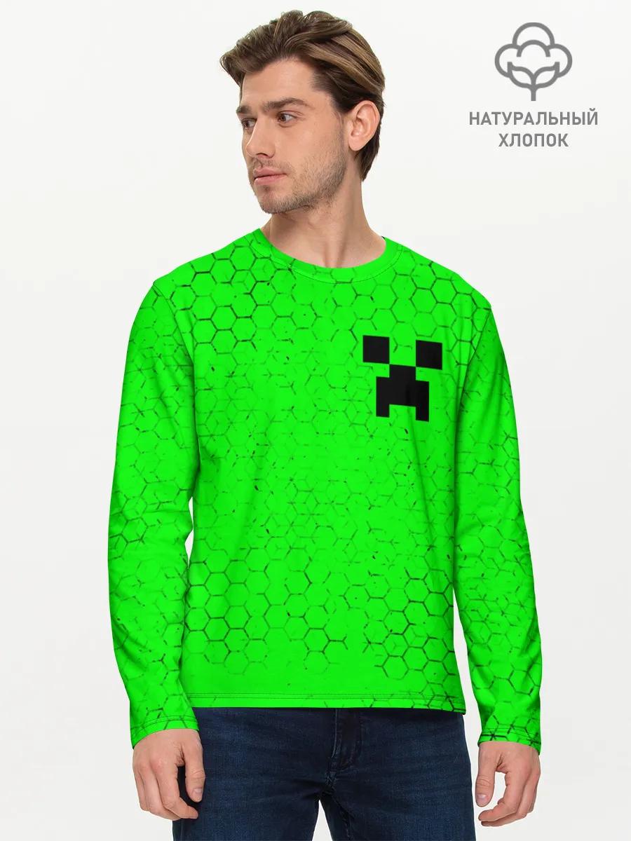 Мужской лонгслив базовый / MINECRAFT / МАЙНКРАФТ