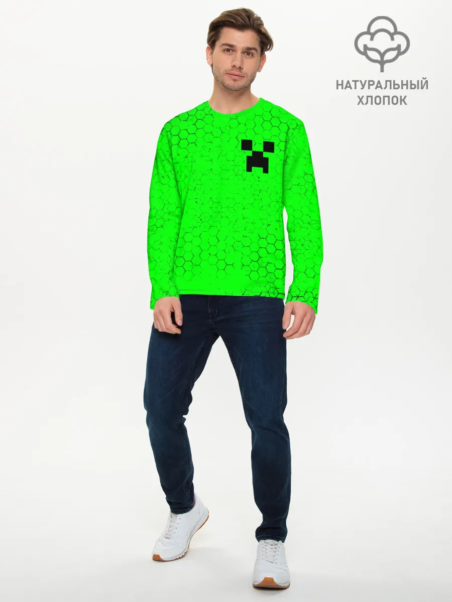 Мужской лонгслив базовый / MINECRAFT / МАЙНКРАФТ