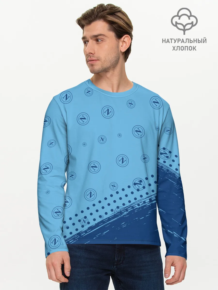 Мужской лонгслив базовый / SSC NAPOLI / Наполи
