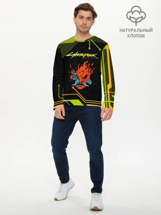 Мужской лонгслив базовый / CYBERPUNK 2077.