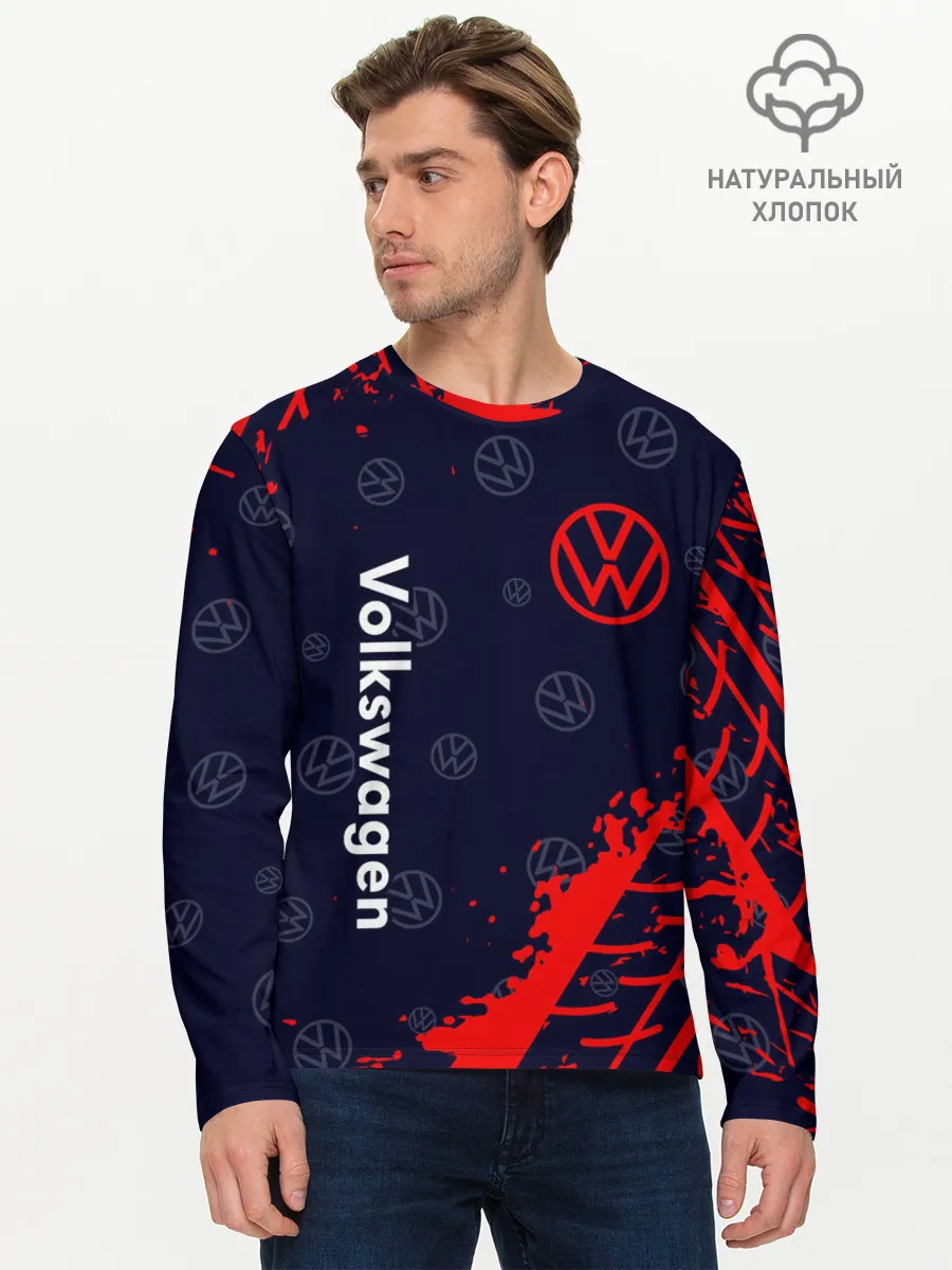 Мужской лонгслив базовый / VOLKSWAGEN / Фольксваген