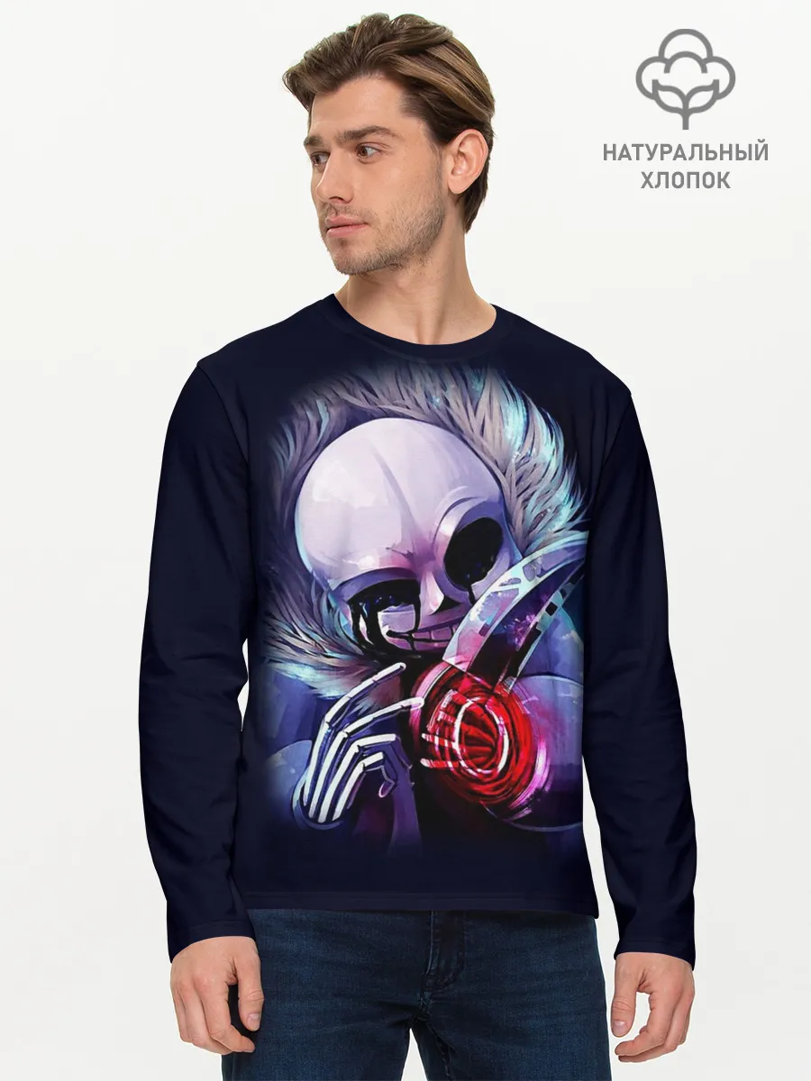 Мужской лонгслив базовый / UNDERTALE SANS