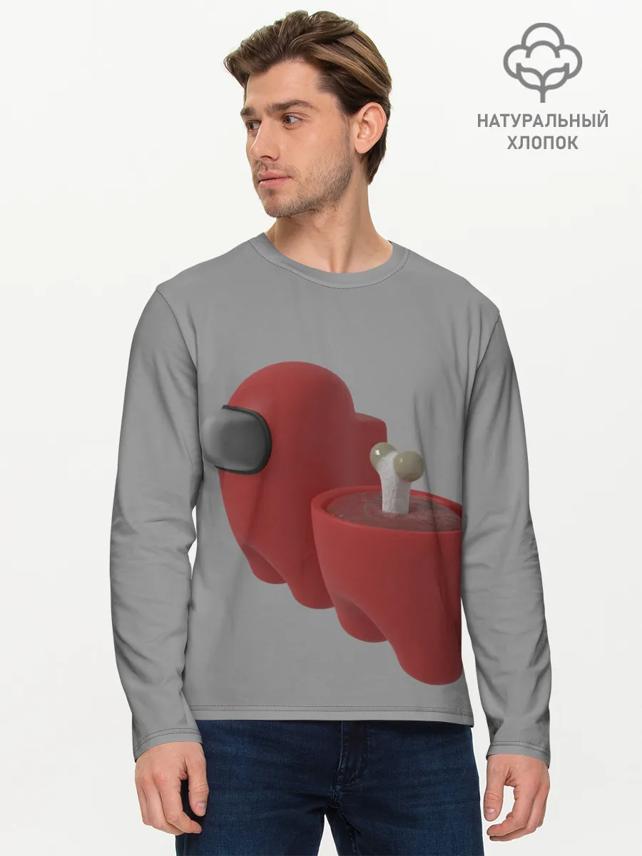 Мужской лонгслив базовый / Among Us - Human