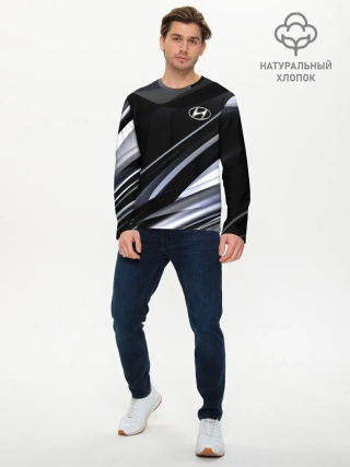 Мужской лонгслив базовый / Hyundai