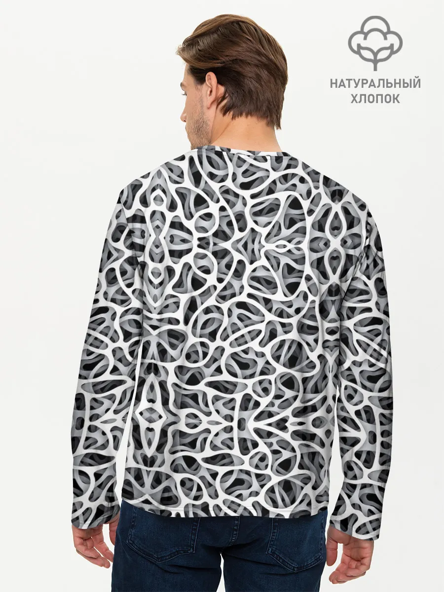 Мужской лонгслив базовый / Абстракция