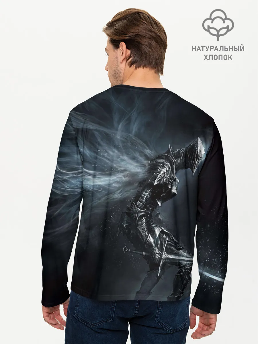 Мужской лонгслив базовый / Ночной рыцарь