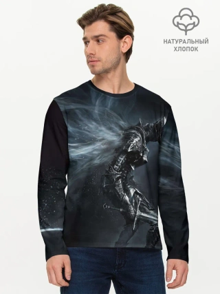 Мужской лонгслив базовый / Ночной рыцарь