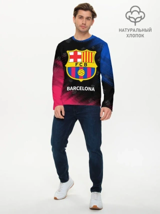 Мужской лонгслив базовый / BARCELONA / БАРСЕЛОНА