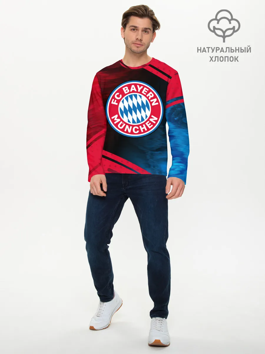 Мужской лонгслив базовый / FC BAYERN / БАВАРИЯ