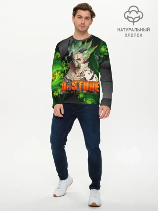 Мужской лонгслив базовый / Доктор Стоун | Сэнку