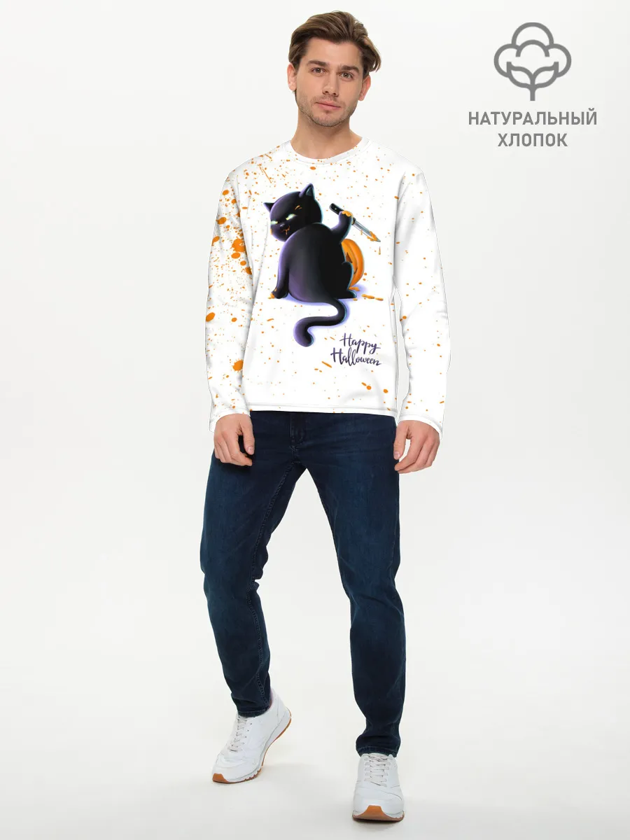 Мужской лонгслив базовый / Halloween