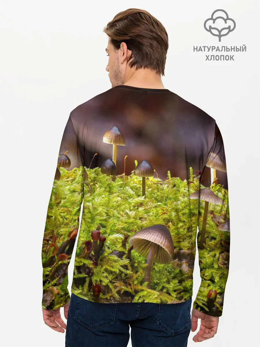 Мужской лонгслив базовый / Мох