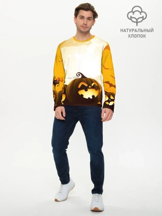 Мужской лонгслив базовый / Тыквы