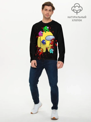 Мужской лонгслив базовый / Among Us | Амонг Ас