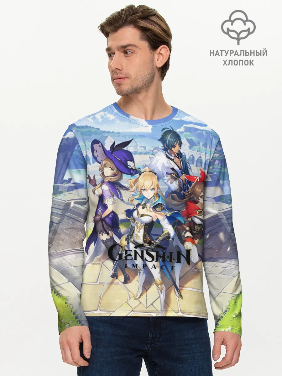 Мужской лонгслив базовый / GENSHIN IMPACT