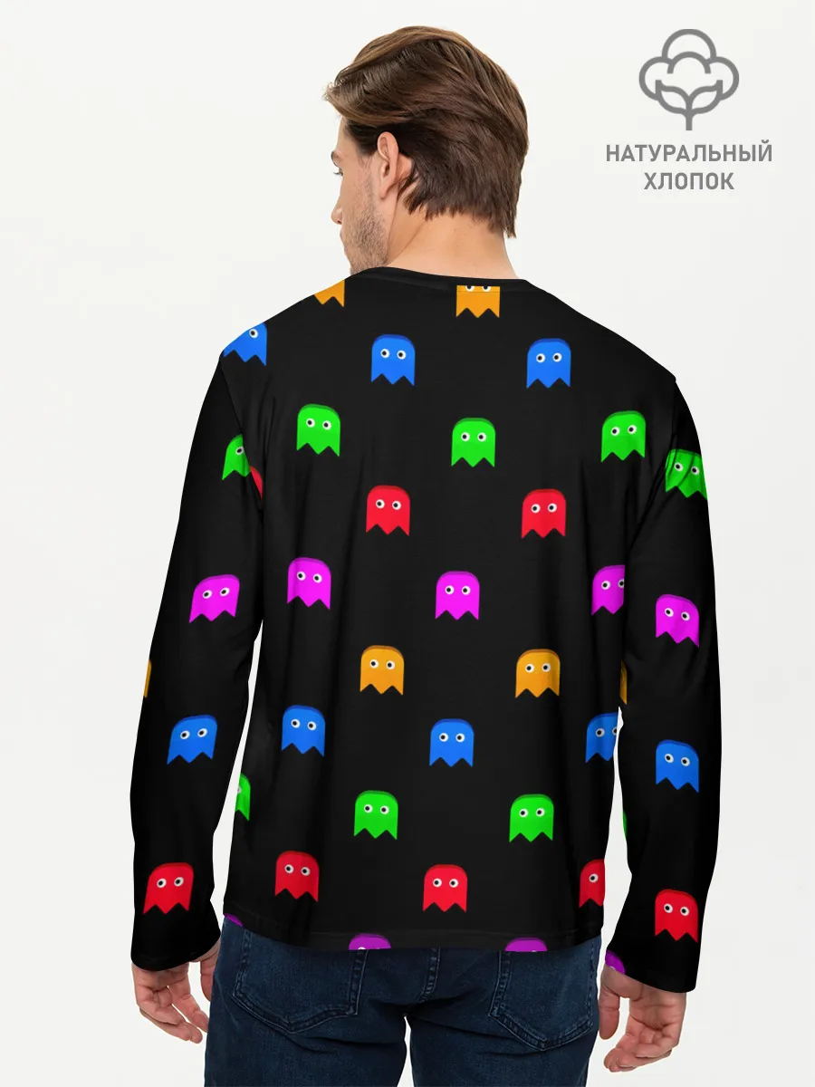 Мужской лонгслив базовый / Пакмен