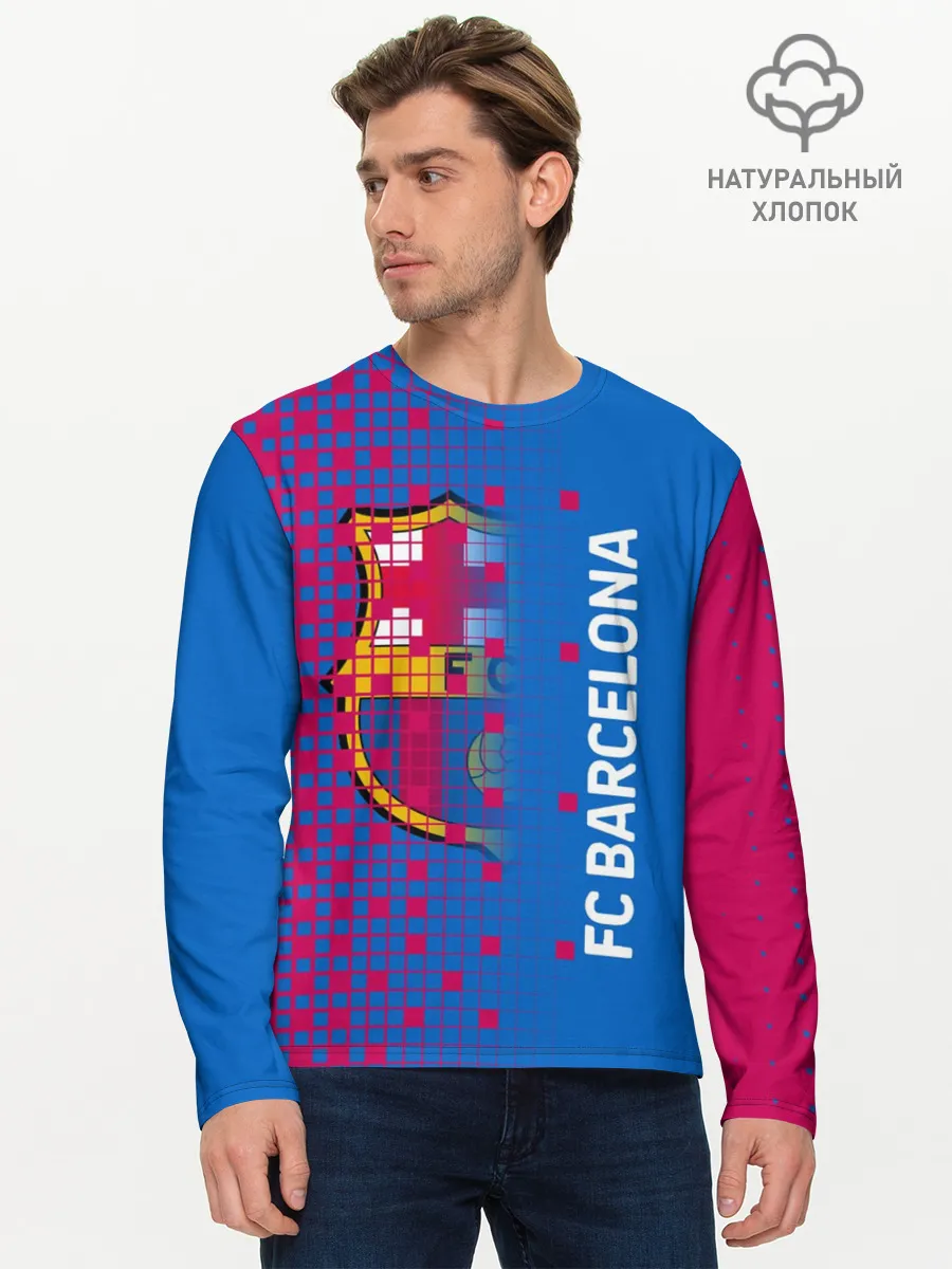 Мужской лонгслив базовый / FC BARCELONA