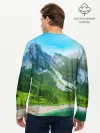 Мужской лонгслив базовый / Альпийские горы