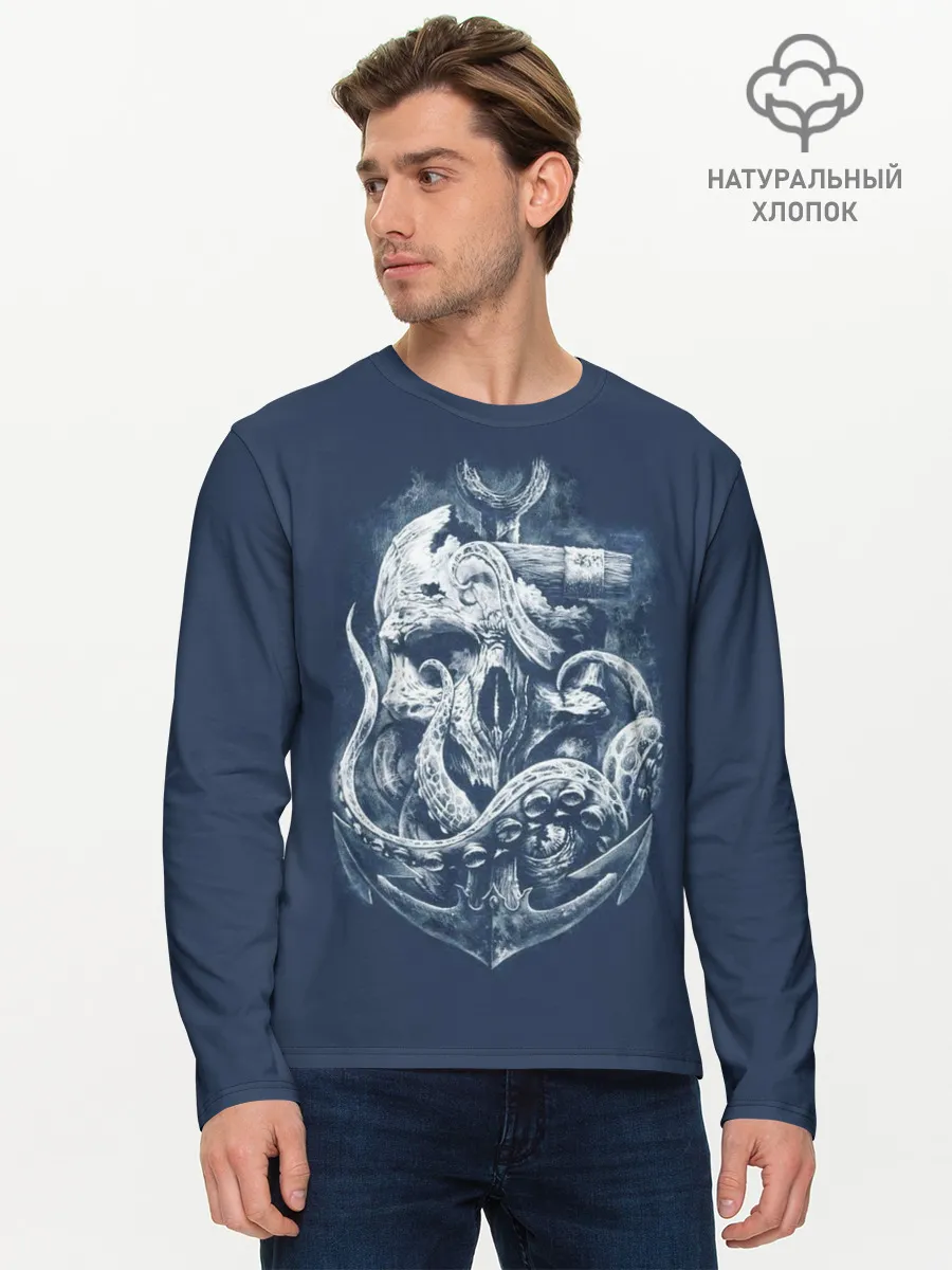 Мужской лонгслив базовый / Кракен