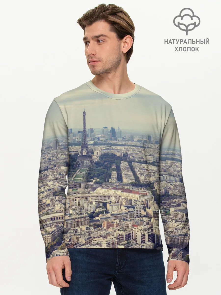Мужской лонгслив базовый / Париж