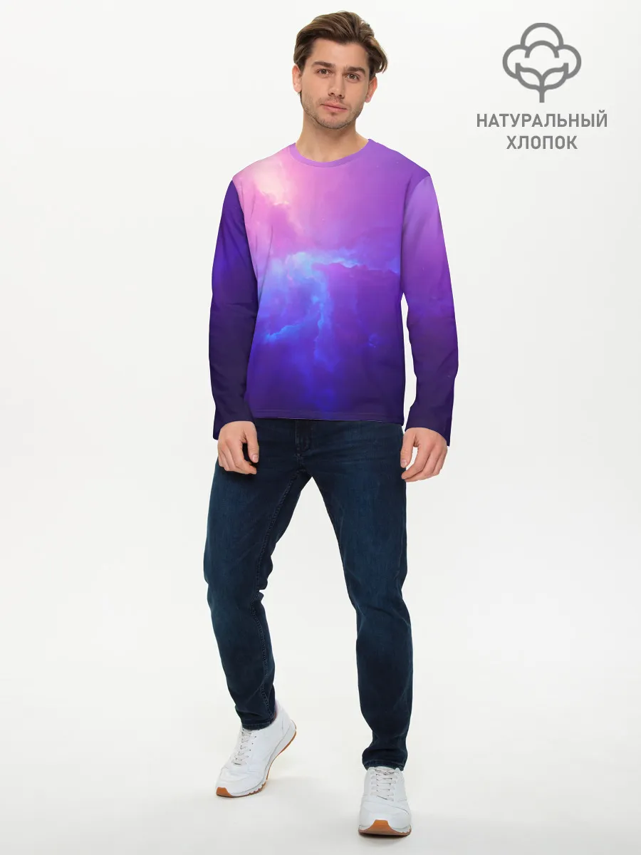 Мужской лонгслив базовый / Туманность