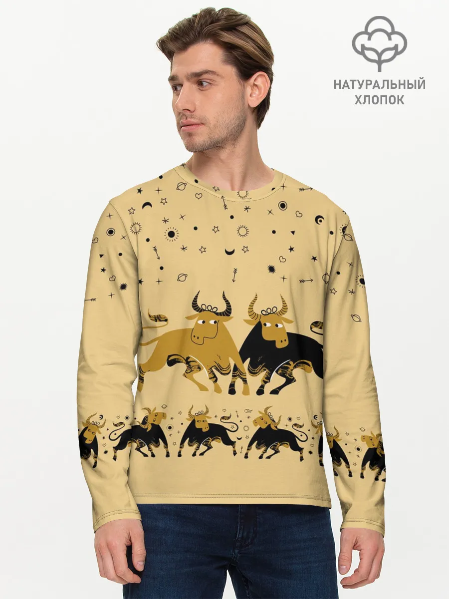 Мужской лонгслив базовый / год быка