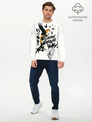 Мужской лонгслив базовый / HAIKYUU Chase Your Dreams