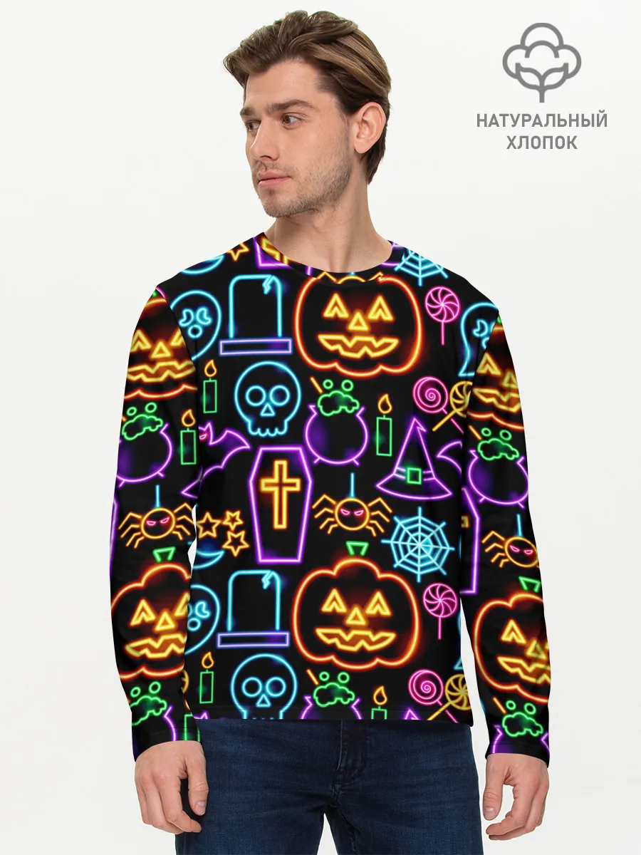 Мужской лонгслив базовый / Halloween