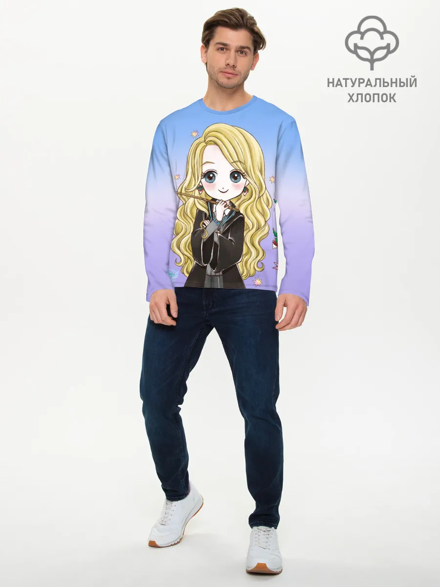 Мужской лонгслив базовый / Луна