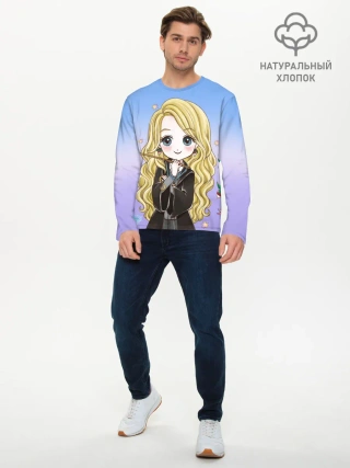 Мужской лонгслив базовый / Луна