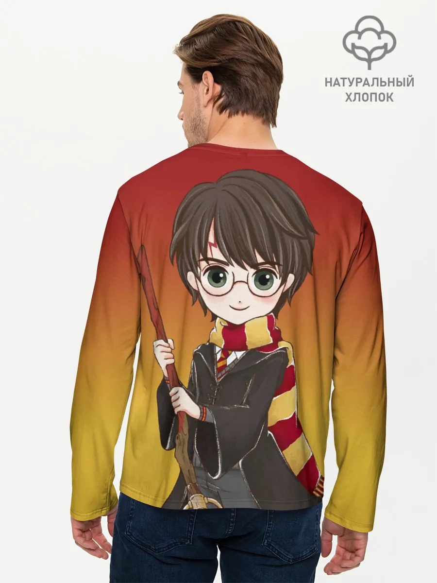 Мужской лонгслив базовый / Гарри Поттер