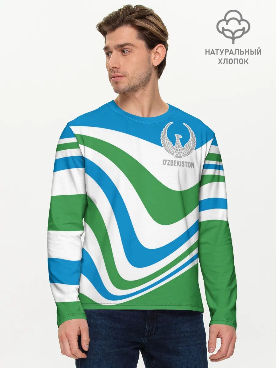 Мужской лонгслив базовый / Узбекистан