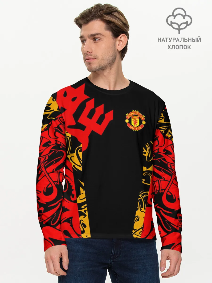 Мужской лонгслив базовый / Manchester United | Red Devils