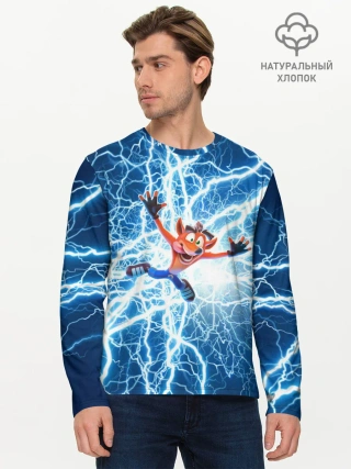 Мужской лонгслив базовый / Crash Bandicoot