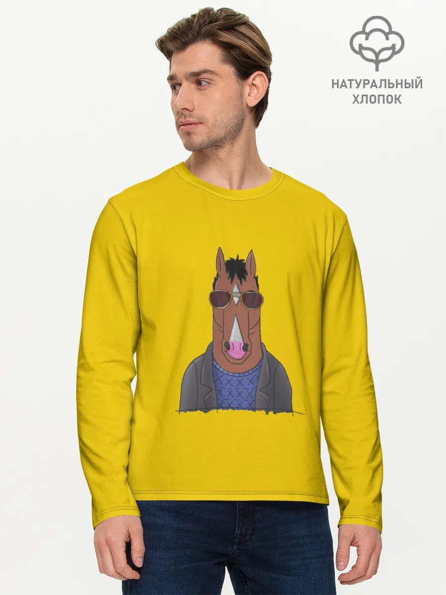 Мужской лонгслив базовый / Конь БоДжек