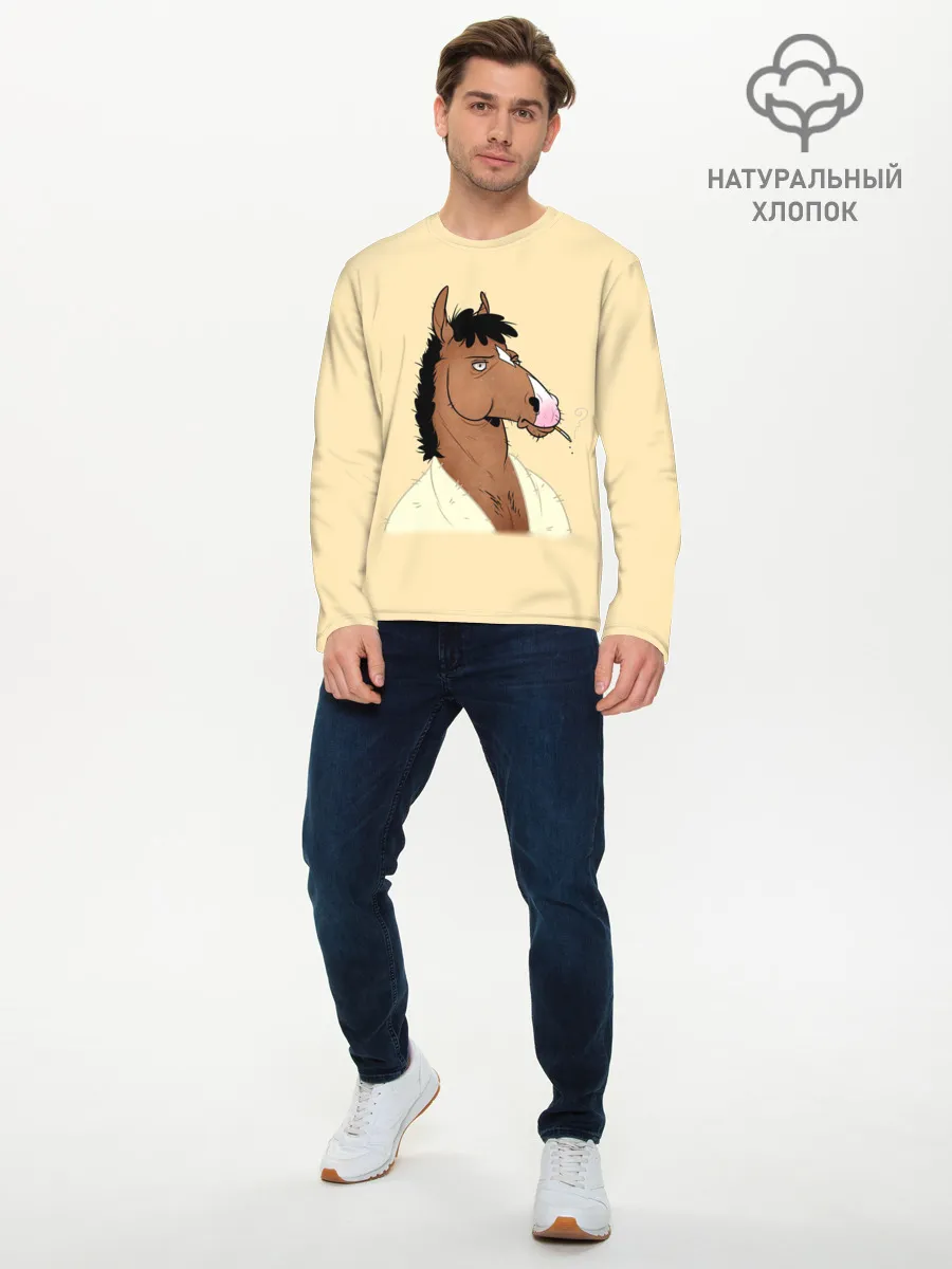 Мужской лонгслив базовый / Конь БоДжек