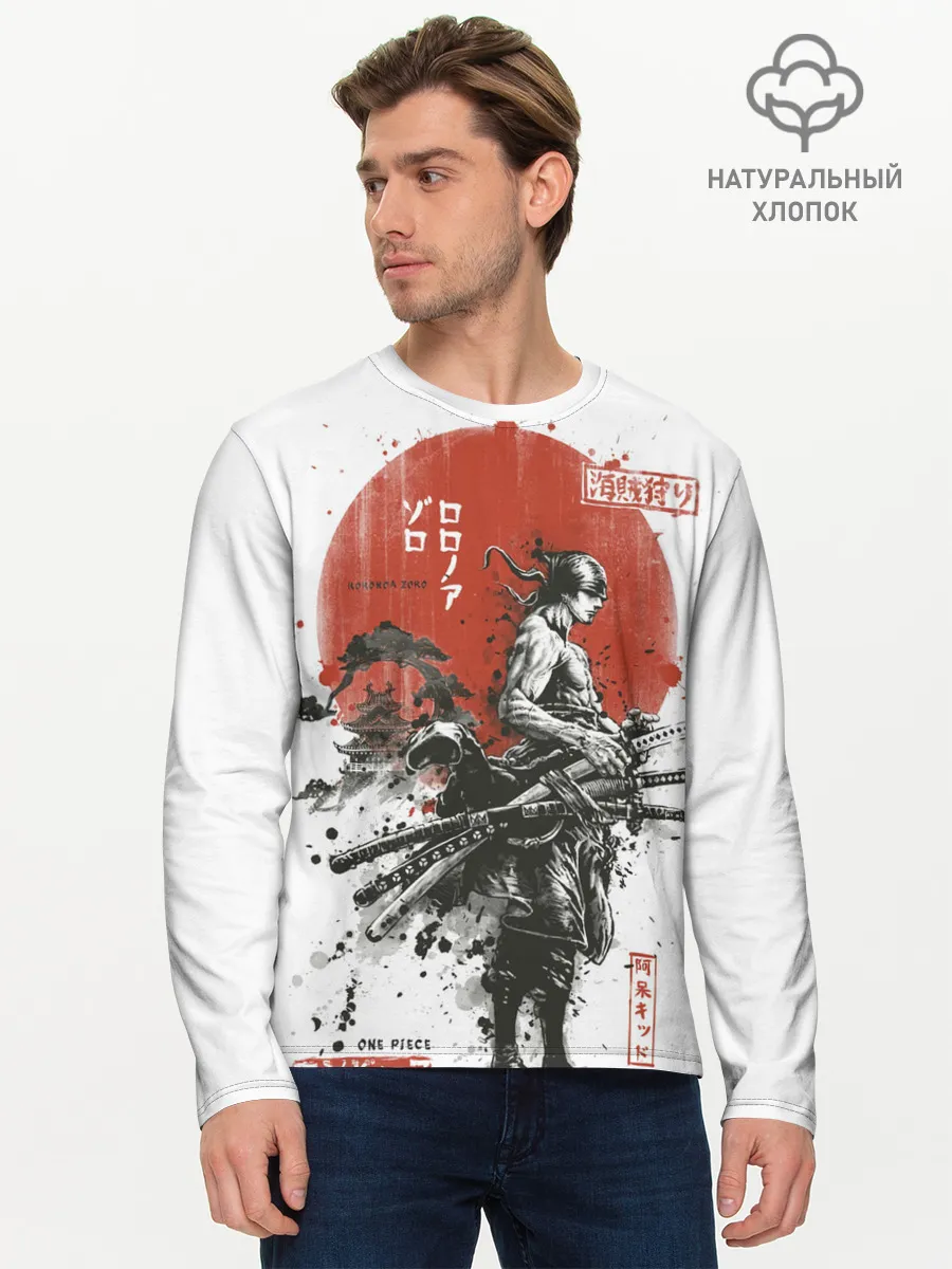 Мужской лонгслив базовый / ONE PIECE ZORO Roronoa SAMURAI