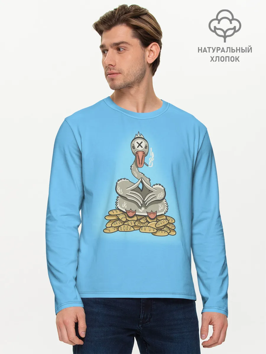 Мужской лонгслив базовый / Гусь батонный