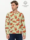 Мужской лонгслив базовый / Осенние лисички