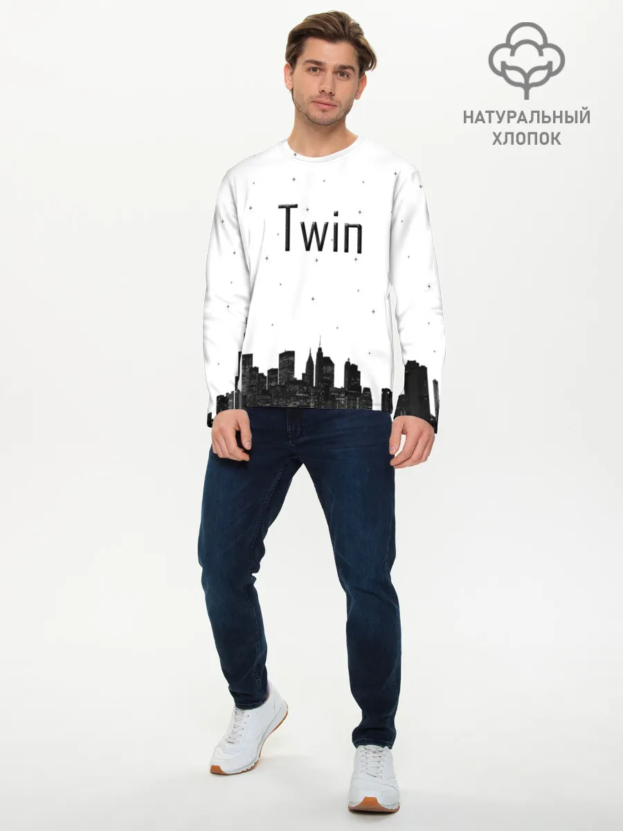 Мужской лонгслив базовый / Twin cities