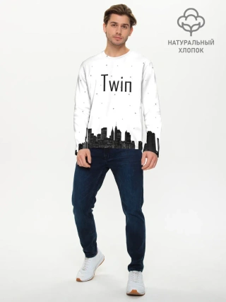 Мужской лонгслив базовый / Twin cities