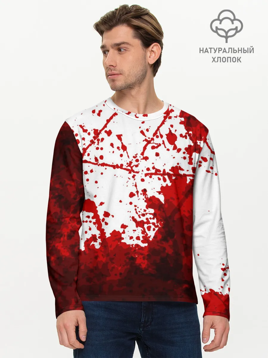 Мужской лонгслив базовый / HALLOWEEN BLOOD