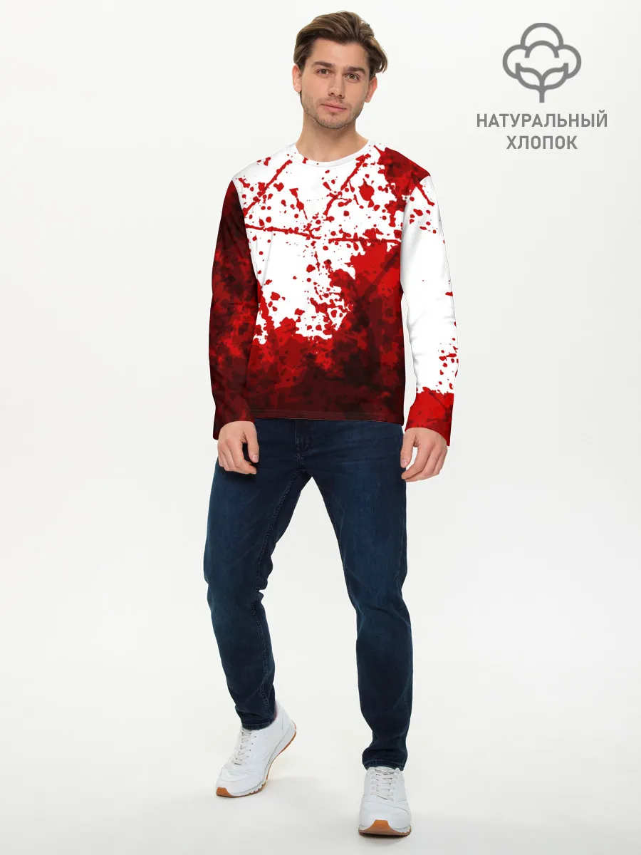 Мужской лонгслив базовый / HALLOWEEN BLOOD