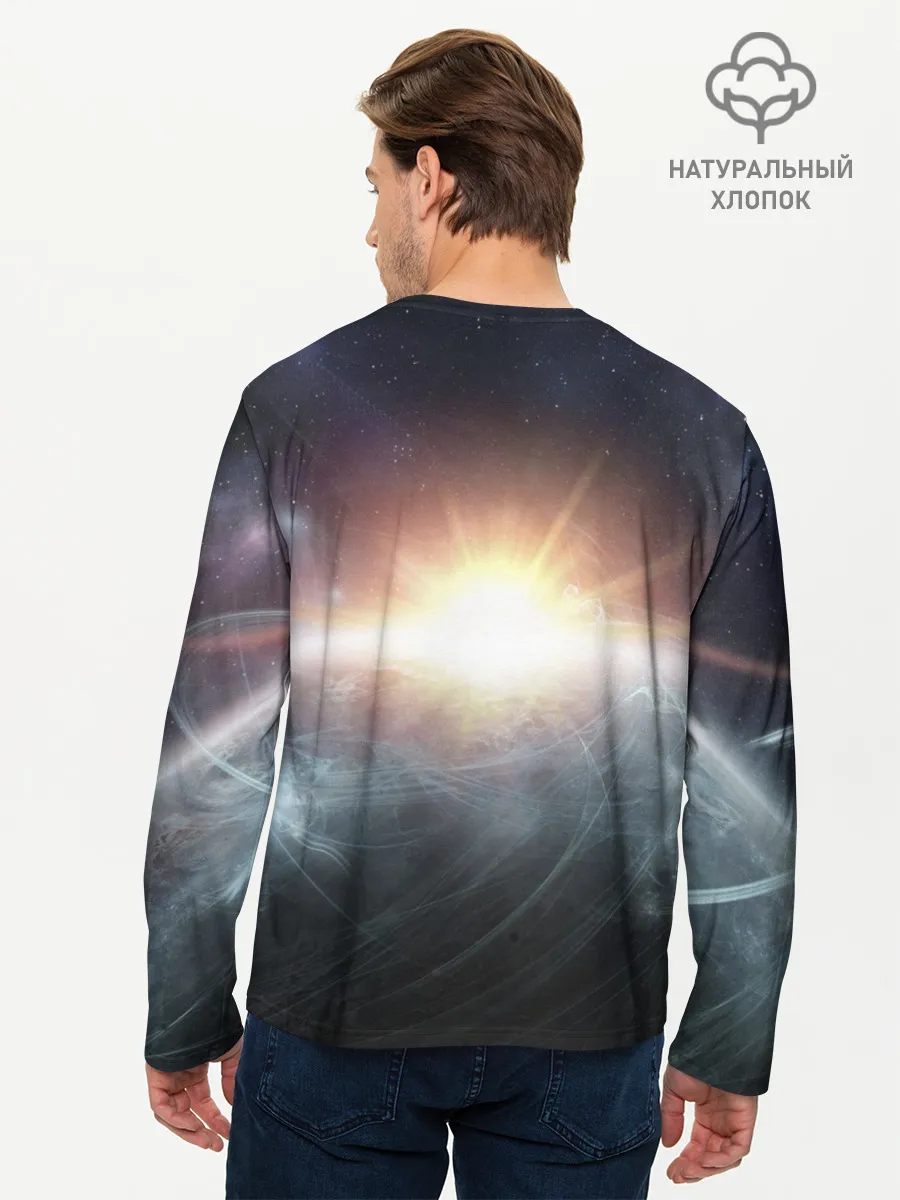 Мужской лонгслив базовый / Космос