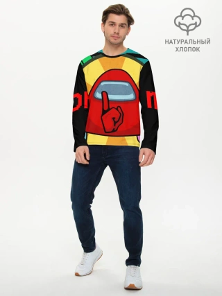 Мужской лонгслив базовый / Among Us IMPOSTOR