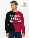 Мужской лонгслив базовый / Чикаго Буллз