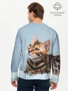Мужской лонгслив базовый / Бенгальский кот