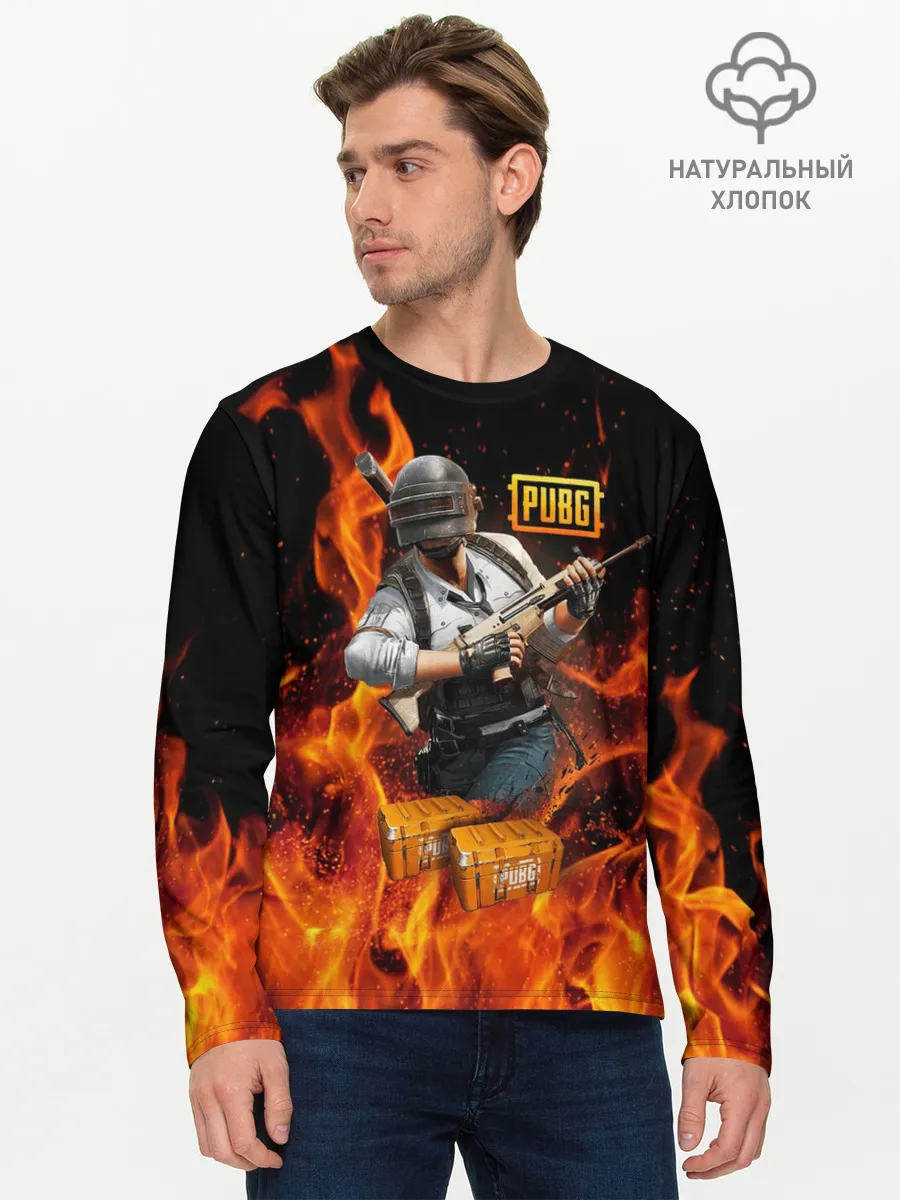 Мужской лонгслив базовый / PUBG