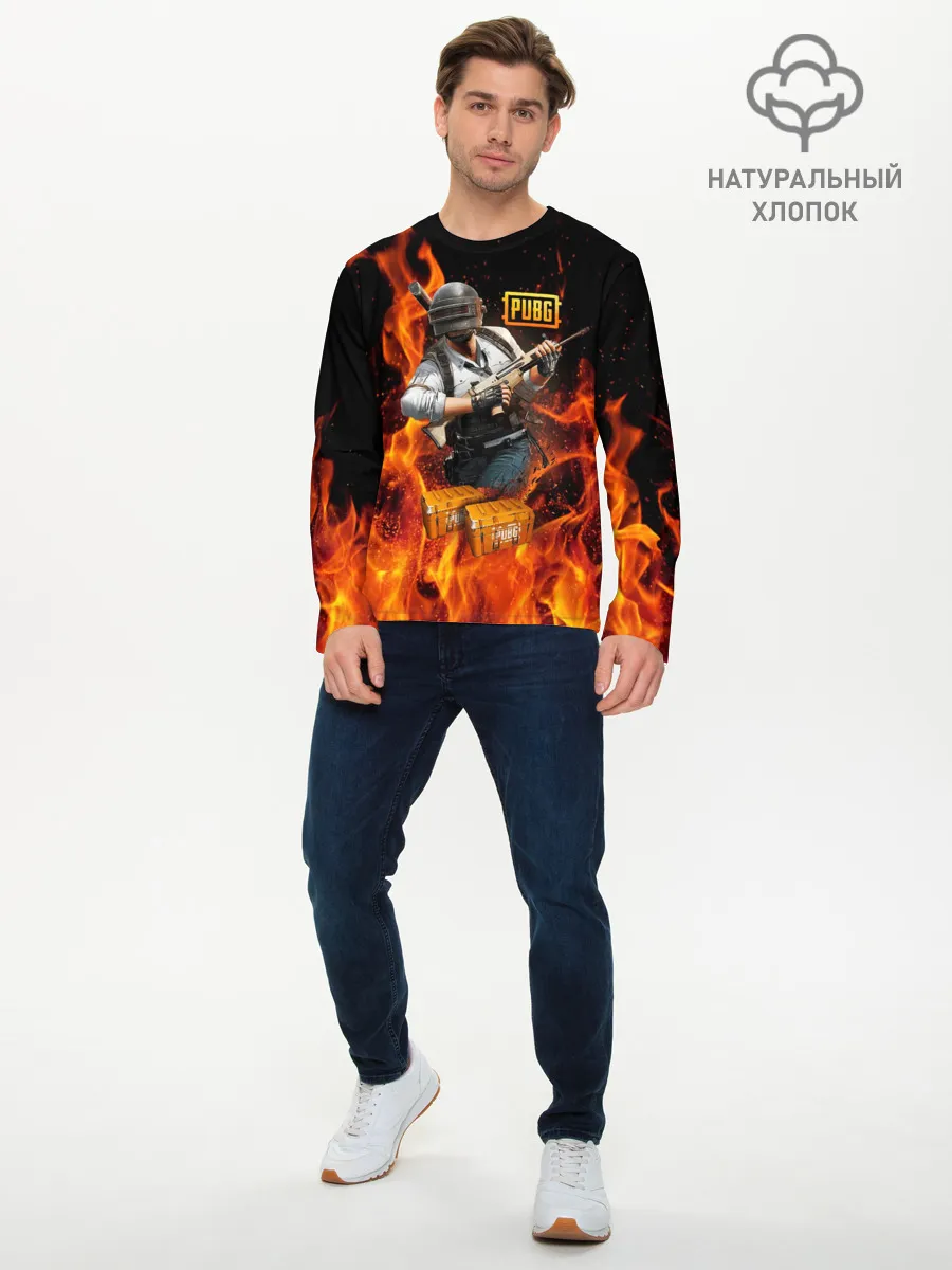 Мужской лонгслив базовый / PUBG